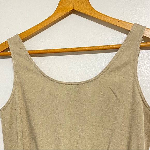 Vintage D.S. Ross Collectibles Khaki Sleeveless Button Front Dress size 7/8 - Picture 11 of 14